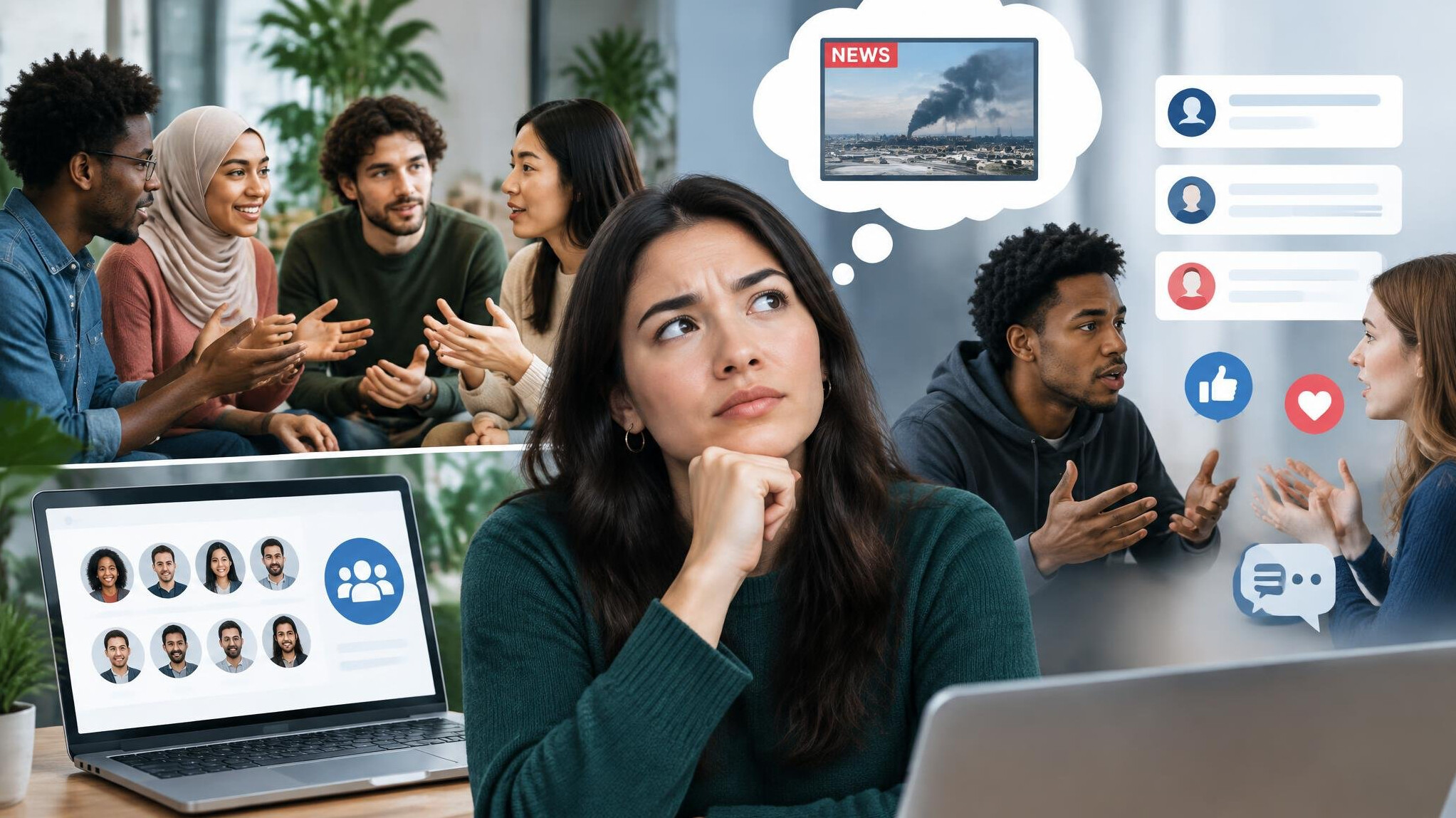 diverse group talking